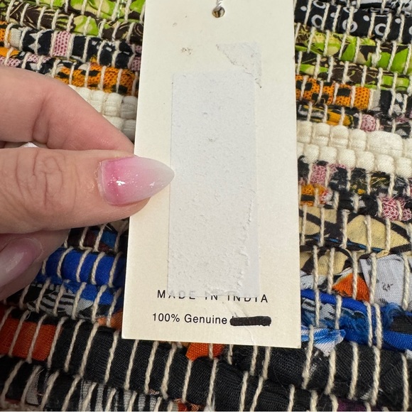 Raj Handwoven Multicolor Boho Tote Bag | Large Carryall Beach Market Bag - Picture 2 of 6